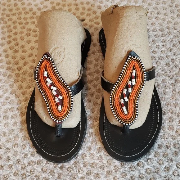 Cultural Maasai Sandals | Shoes | Unisex Maasai Leather  display picture 1